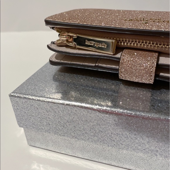 kate spade Bags Kate Spade Tinsel Glitter Fabric Medium Compact